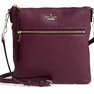 💜 🆕 NWOT Kate Spade Purple Leather Crossbody Bag